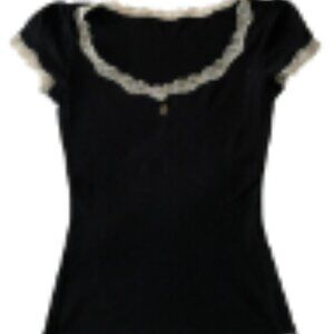 y2k lace trim crop top streetwear